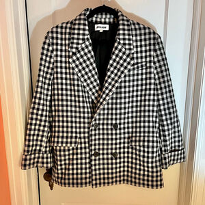 Rita Row Double Breasted Checkered Blazer